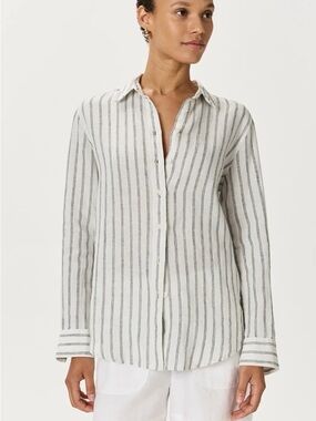 Quince 100% European Linen Long Sleeve Shirt Lightweight Breathable Women’s Sz M